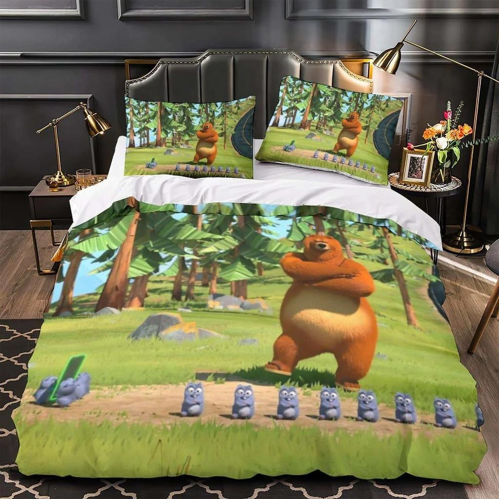 3D Printed Anime Grizzy and the Lemmings Bedding Set Single Twin Full Queen King Size Bed Set Adult Kid Bedroom Duvet Cover Sets