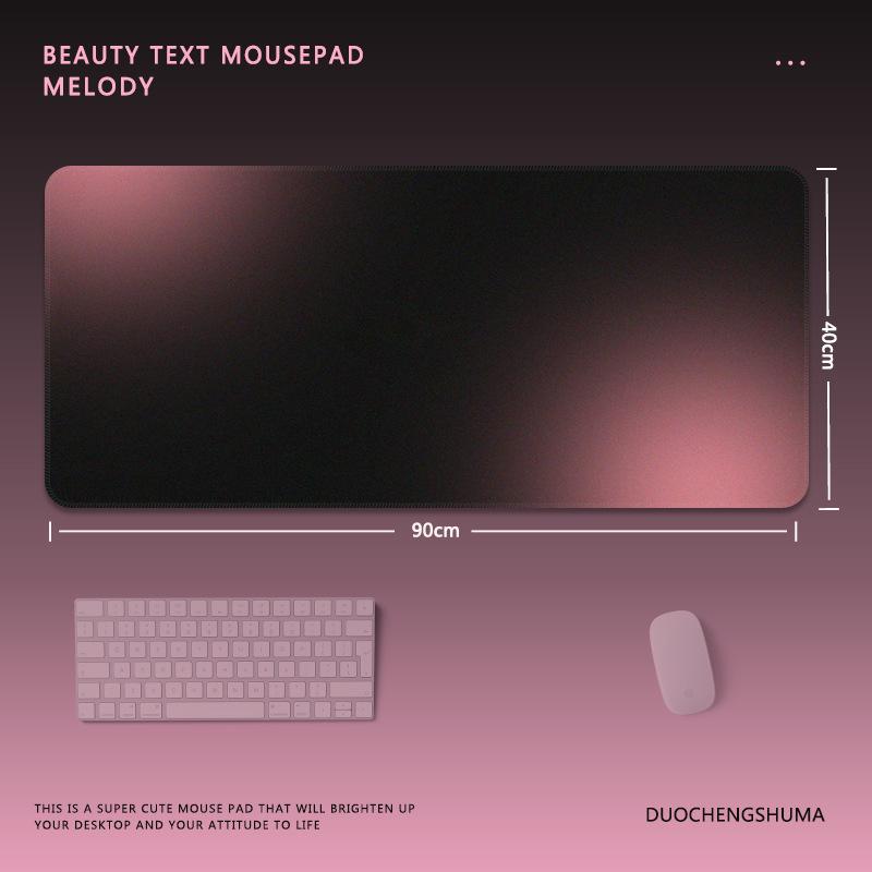 Morandi Black and Pink Gradient Extra-Large Mouse Pad for Esports and Office Desks