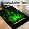 Custom Text Alien Xenomorph Pattern Floor Rug Soft Indoor Carpet Mat Living Room Bedroom