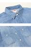 Tops Denim Work Shirt Long Sleeve ET2138 Light Blue L [Edwin] Men's