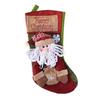 Staircase Stocking Hanger Non-woven Fabric Stocking Festive 18 Plush Christmas Stocking with 3d Santa Snowman Farmhouse Decor