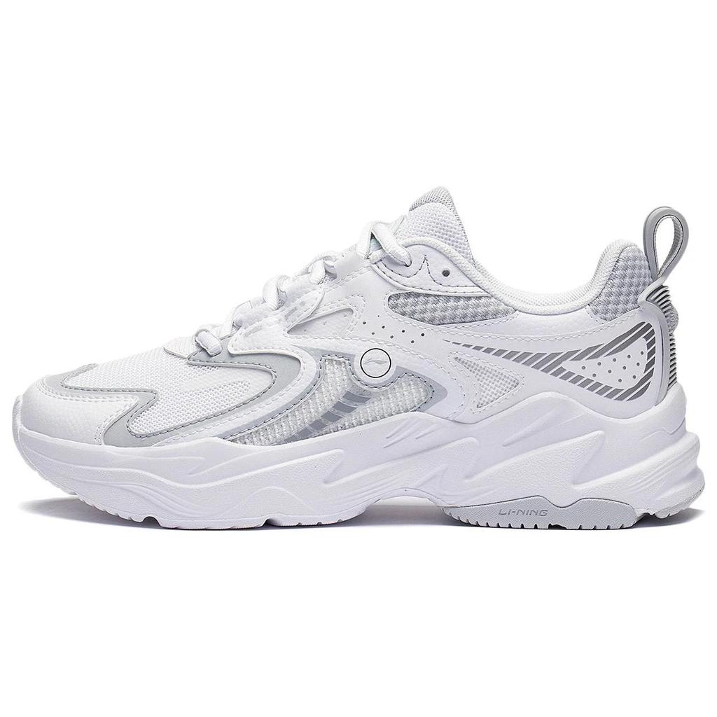 Li-Ning Meteor Non-Slip Shock Absorbing Durable Low-Top Running Shoes Women Sneakers White Gray ARXT010-2