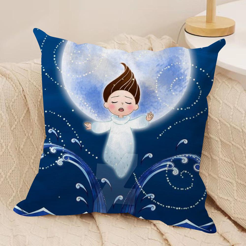 Ireland SSong of the Sea Cushion Cover Soft Plush Fabric DoubleSided Printed Sofa Cushion Cover for All Seasons Home DecorGift