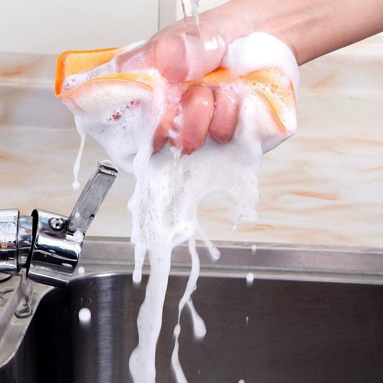 10/5/3/1 шт. Губка для мытья посуды Целлюлоза Дерева Кухня Толстая Чистящая Хлопок Не Повреждает Кастрюлю и Сковороду Хорошая Вещь Чистящая Подушечка Волшебный Блок для Протирки