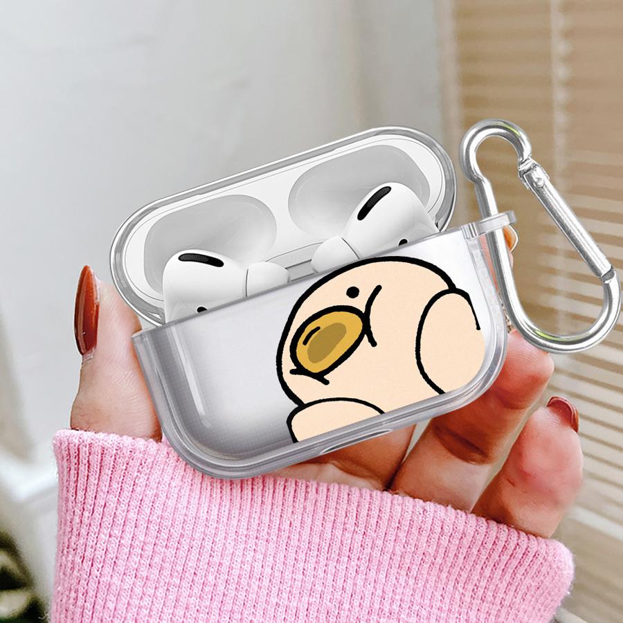 Милый Утенок Прозрачные Чехлы для Наушников Чехол Для Airpods 1 Pro2 4 Pro 2 Pro3 3