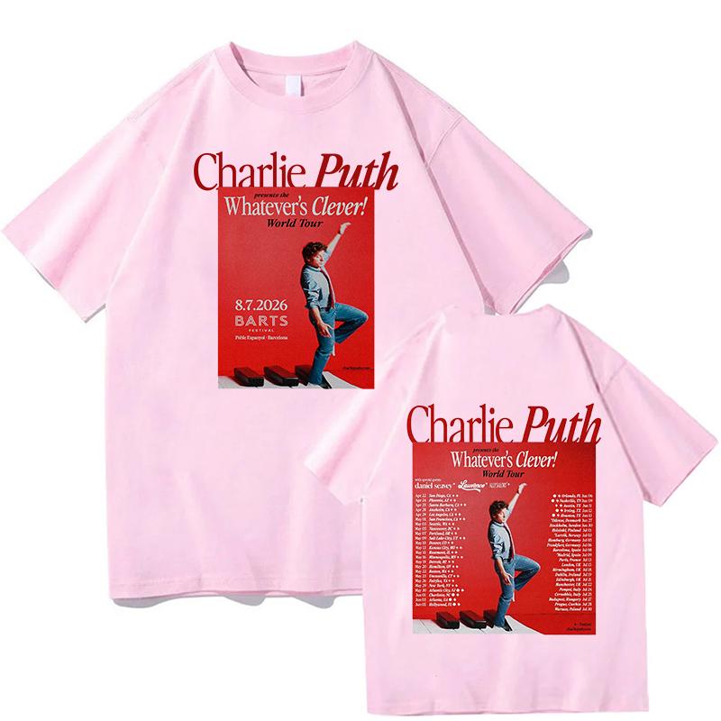 Charlie Puth Beat Yourself Up Tees Fans Casual Loose Tops Print Cotton T Shirts Fashion Tshirts Gift Unisex Spring Summer Tops