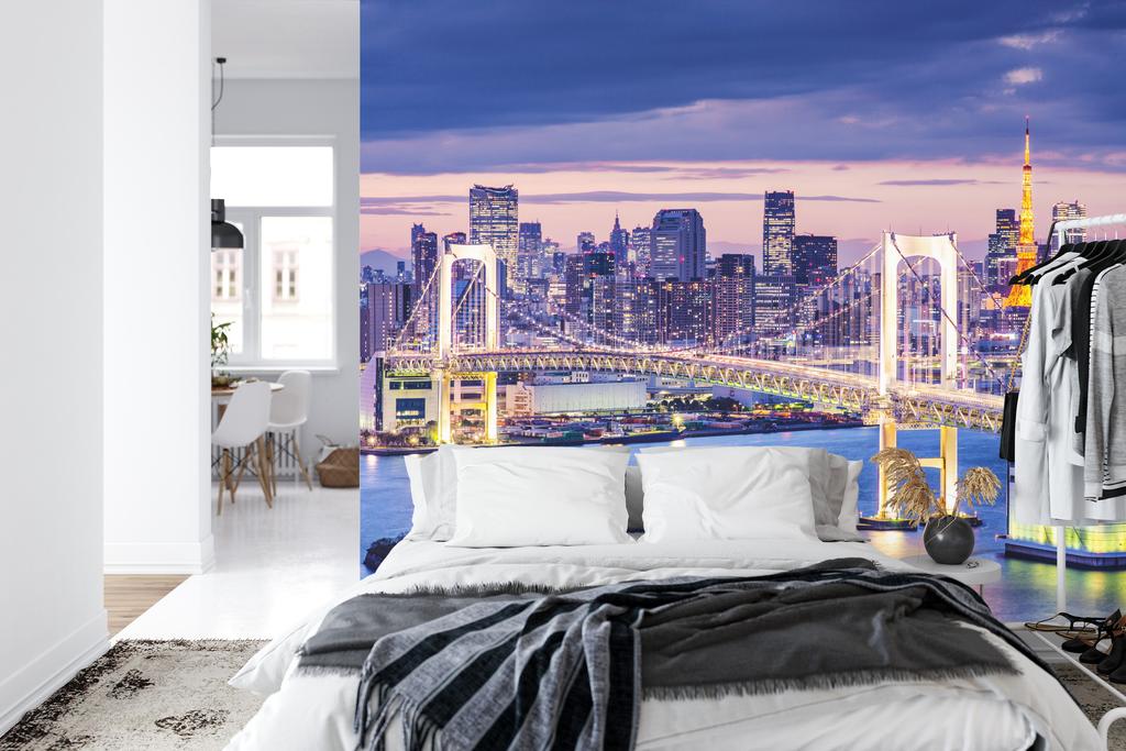 Photomural Rainbow Bridge In Tokyo  Non-Woven 104x70.5