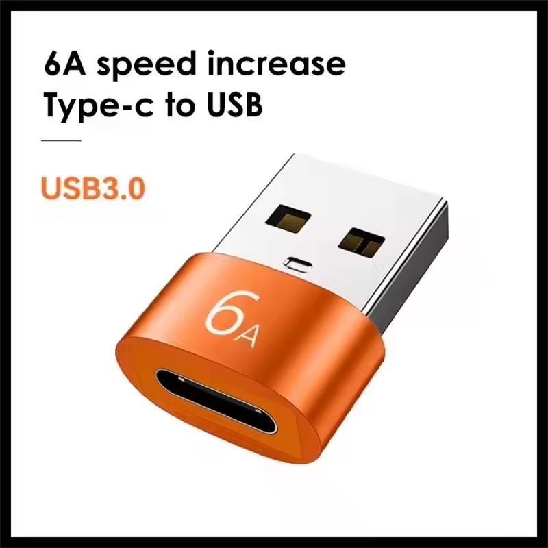 6A USB-C to USB OTG Adapter Type-C to USB-A Converter Fast Charging Data Transfer Connector For Samsung Huawei Xiaomi OnePlus 3