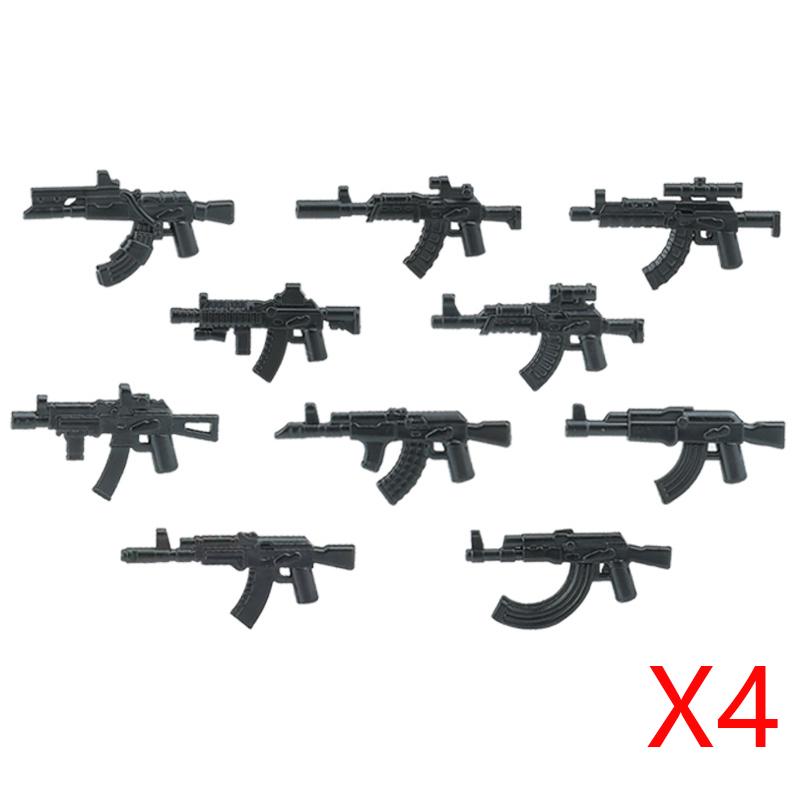 Военное Оружие Строительные Блоки Современные Фигурки Спецназа Солдат Армии Городская Полиция Многоцветные Аксессуары для АК Кирпичики Игрушки