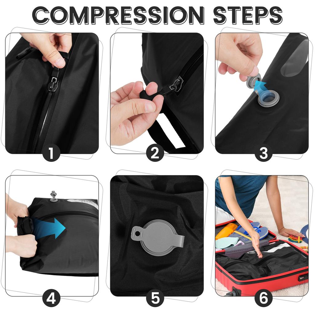 16 л Вакуумный компрессионный мешок Водонепроницаемый Влагозащищенный Портативный Органайзер для одежды Чемодан для багажа Многоразовый Дорожный вакуумный мешок