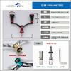 HEIGHTEN Reel Handle with Compatible with Shimano and Daiwa Spinning New Pillar Series Black Wine 80mm/95mm/98mm 20mm/19mm Knob, Reels, (80mm - & Red)