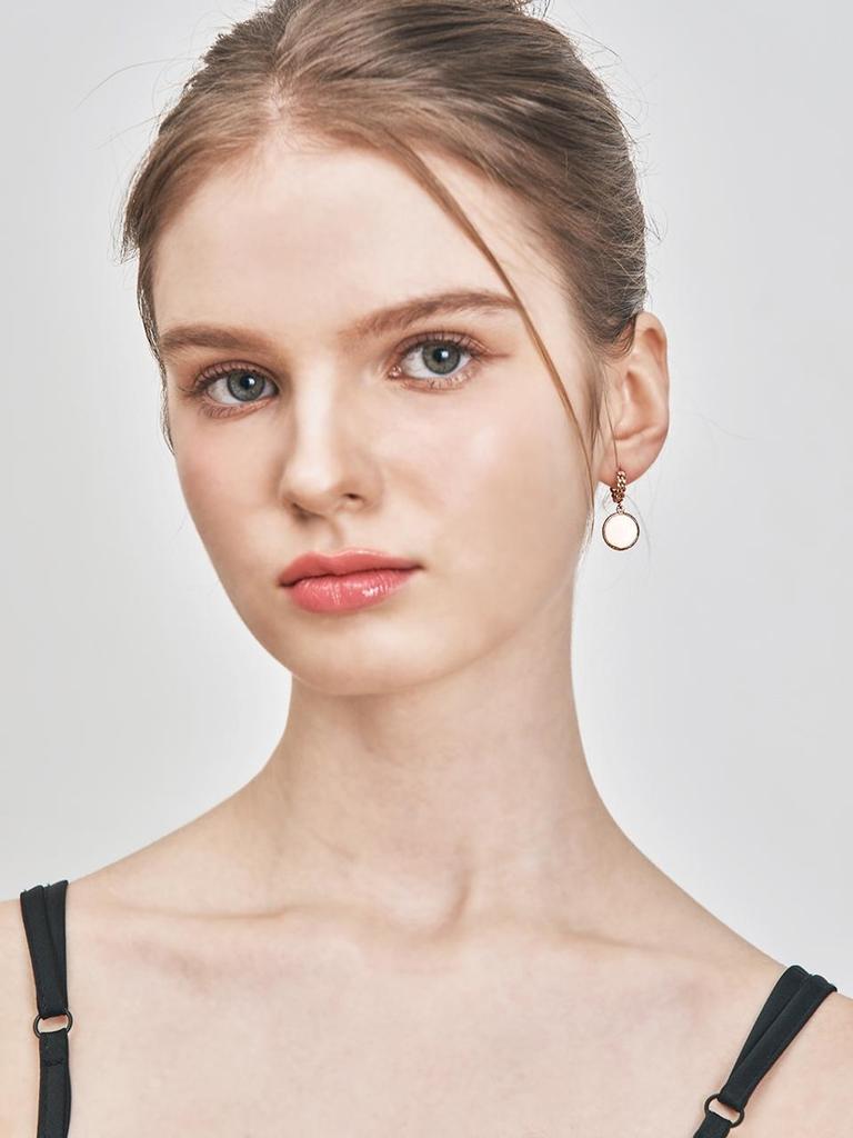 [Geiger Jewelry] Серьги-монеты 18 карат с застежкой one-touch (Золотая булавка) GI8KPEE011