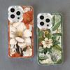 Винтажный прозрачный чехол с цветами для iPhone 15 14 Pro Max 12 11 13 Pro Max 7 8 14 15 Plus SE2 X XR XS, задние крышки с бабочками и растениями