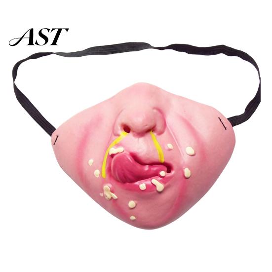 Funny Animal Masque Dog Masque, PU Foam Scary Pet Face Costume, Realistic Mouth Costume Props with Elastic Band for Dress Up, Holiday Party,