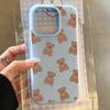 Чехол для телефона в форме медведя с бантом в форме сердца для iPhone 17 Чехлы iPhone 11 12 14 16 13 15 Pro Max 7 8 Plus XR XS X SE2 Чехлы