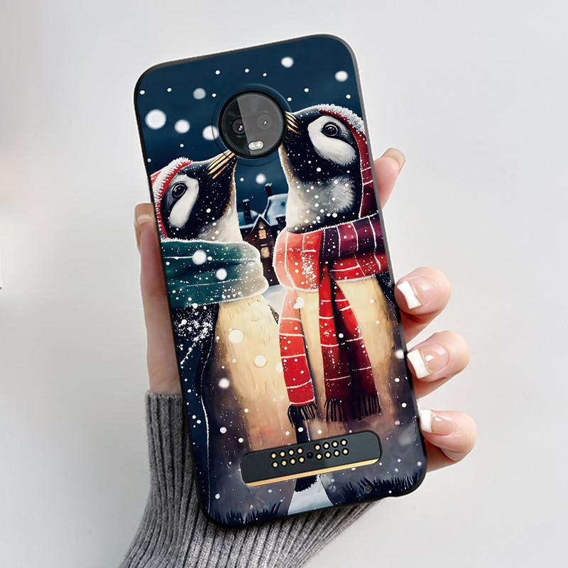 Чехол для Motorola Moto Z3 Play Красивый узор с маленькой девочкой Ударопрочный Мягкий чехол-бампер Силиконовый Желе Черный чехол