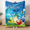 The Reluctant Dragon Cartoon Print Flannel Blanket Soft Cozy Throw Blanket for Sofa Bed Home Decor Kids Present