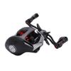 Left Handed Baitcast Reel 17.6lb Double Line Cup 6.3:1 Gear Ratio Magnetic Double Braking Fishing Reel with Drag Alert