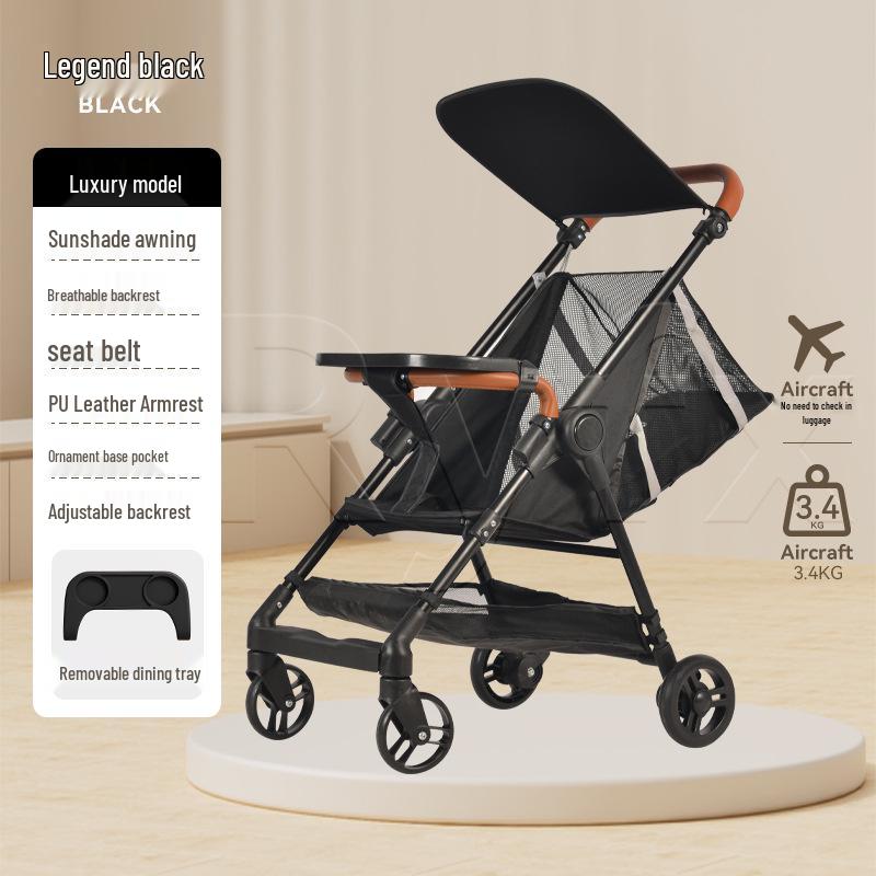 Compact Foldable Baby Stroller: Lightweight and Travel-Friendly, Carry-On Compatible