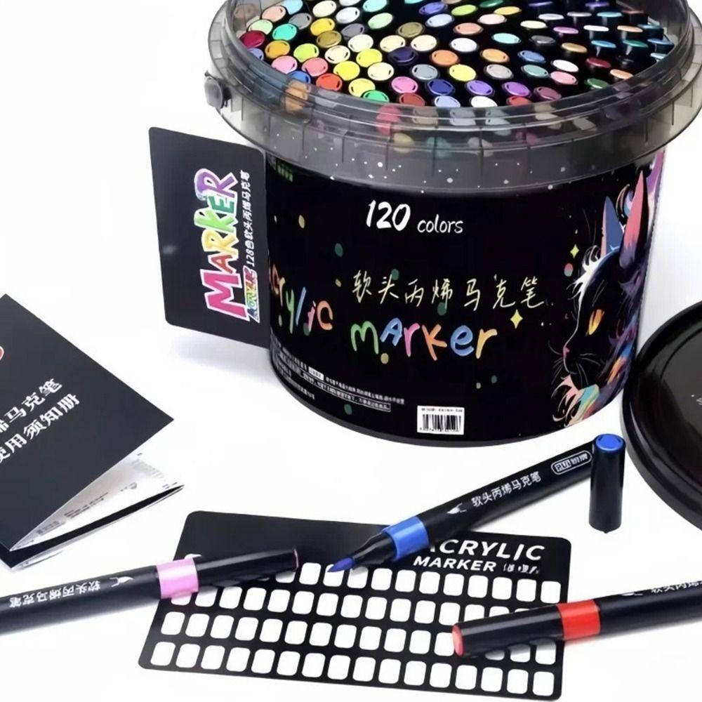 Нетоксичный акриловый маркер Мягкий наконечник Мягкий наконечник Маркер Простой акварельный маркер Студенческое искусство