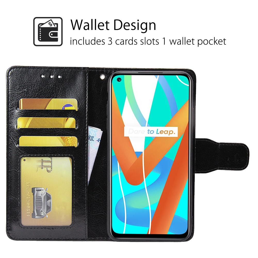 Флип-кошелек в стиле ретро для Oppo Realme 6 8 Pro 8i C25Y C21Y C21 A54 A55 Reno 5Z 5F 5 Lite, кожаная рамка для фото, кобура, слот для карты, бампер для телефона
