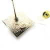 Excellent CHANEL Pierce COCO Mark Square Pierce Earrings (Pair) gold Women B24C Used