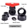 50mm Double Way Ball Valve Irrigation Water Pipe Fittings T-type PE Pipe Faucet Diverter  Lawn