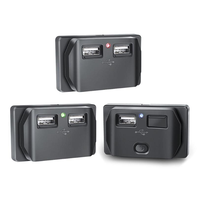 3.1A 12-24V Twin USB Port Fast Chargers Socket Power Outlet Panel for Car RVs