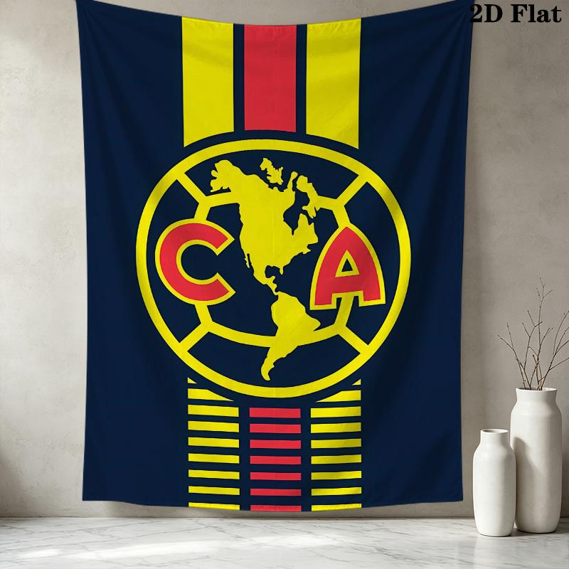 America Football Club Wall Tapestry Aesthetic Wall Hanging Printed Fabric Blanket Decorative Tapestries For Bedroom Living Room Home Decor