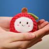 1 Piece Cartoon Simulation Fruit Toy 11Cm Kawaii Litchi Plush Keychain Funny Doll Bag Pendant Car Key Decoration Kids Gift