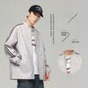 Американская ретро куртка с тремя полосками мужская ранняя осень новая модная брендовая свободная куртка на молнии со стойкой