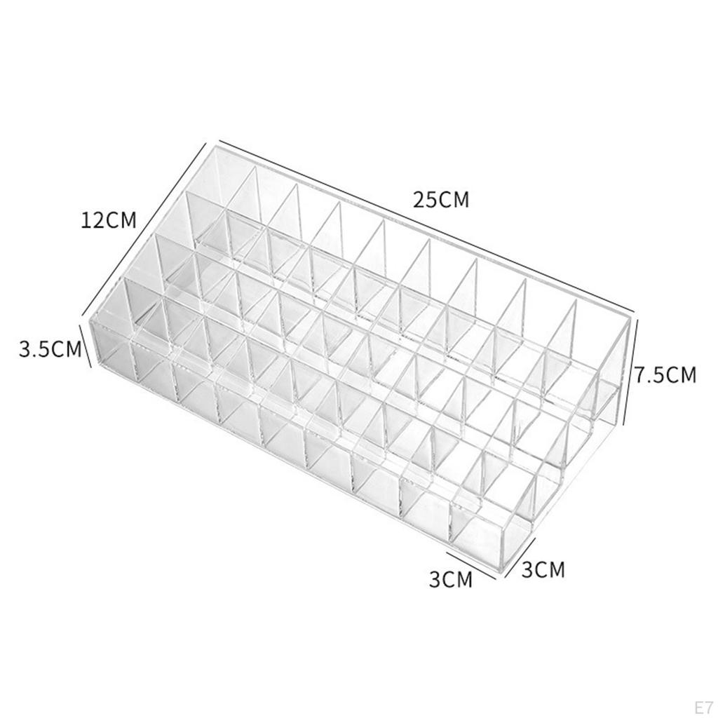 Clear Acrylic Lipstick Organizer for Makeup Storage