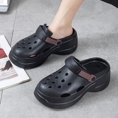 Женские сандалии на толстой платформе с толстой подошвой из ЭВА-танке для женщин 2025 года, нескользящие пляжные шлепанцы, дышащая садовая обувь