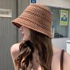 Summer New Hollow Knitted Sun Protection And Sunshade Hat For Women'S Leisure Versatile Small Fresh Fashion Pot Hat