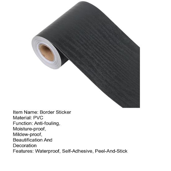 1 рулон 10 см x 10 м наклейка с рисунком под дерево водонепроницаемая самоклеящаяся ПВХ рамка для зеркала на кухню, ванную комнату, настенный бордюр, украшение обоев