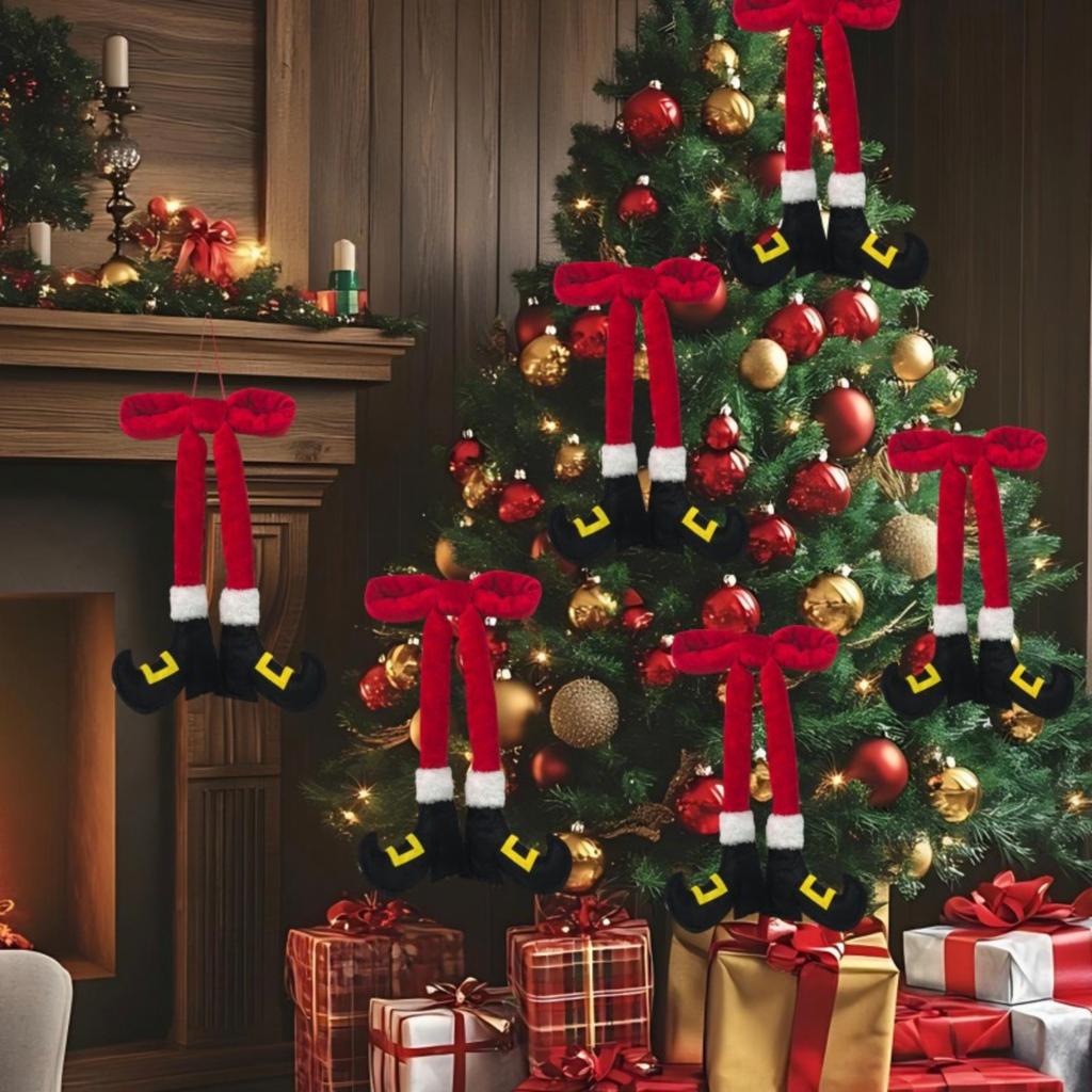 Рождественские ножки, Рождественские ножки автомобиля, Украшения для рождественской елки, Рождественские праздники