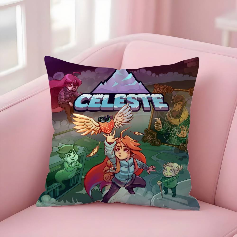 Милая игровая наволочка C-CelesteS, забавная, из мягкой плюшевой ткани, двусторонняя печать, декоративная для дома, гостиной, подарок, подушка
