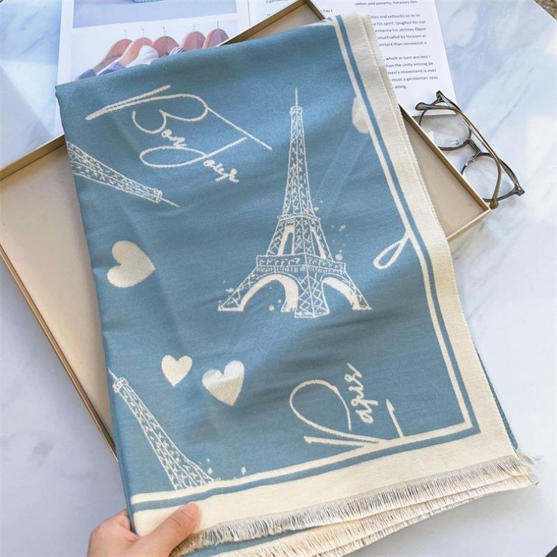 The New Model Is a Winter Construction Wind Tower Scarf, Cashmere Warm Scarf, Student Male and Female Couples Scarf.