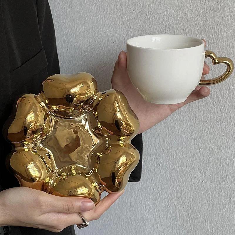 240 мл керамическая кружка милая декоративная тарелка с любовью Пномпень кофейная кружка домашний послеобеденный чай кружка набор украшение для гостиной дома