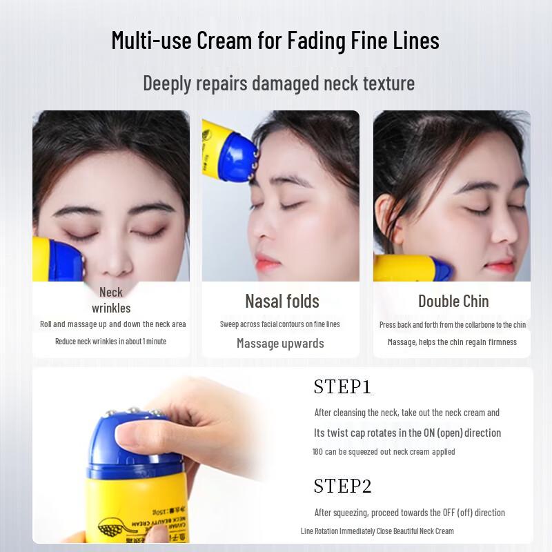 Deliiston Икорный полипептидный роллер-крем для шеи