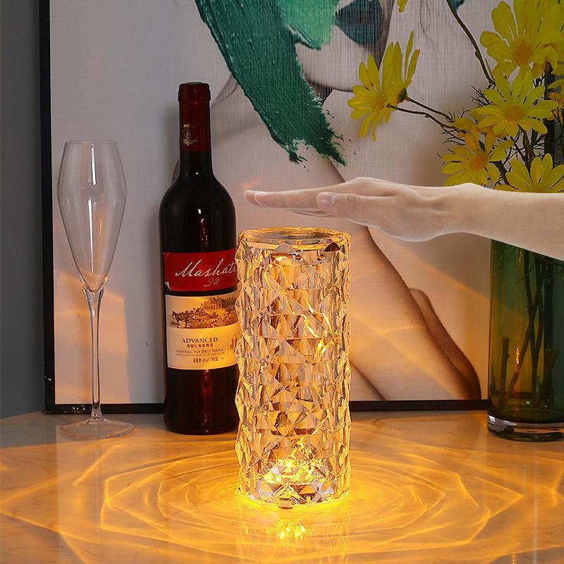 Crystal Lamp Small Waist Net Red Light Bedside Bedroom Led Small Night Lamp Gift Hot Sale Ambience