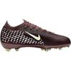 Nike Младший. Mercurial Vapor 16 Pro "Kylian Mbappé" Для твердого грунта Низкие GS Сливовый Затмение/Металлический Серебристый Детские Бутсы Красный HF5450-200
