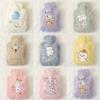 Cartoon Plush Rabbit Bear Hot Water Bottle Water Filling Velvet Small Portable Student Hand Warmer Cute Warm Water Bag