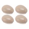 4Pcs Detangling Hairbrush Wheat Straw Soft Teeth Round Handle Dry Wet Scalp Massaging Hair Comb
