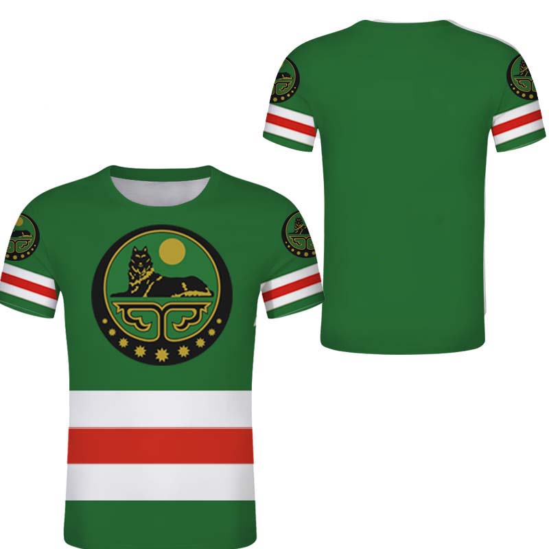 Summer Round Neck 3D Chechen Themed Graphic Print Top Fashionable Casual Short Sleeved Men's T-shirts