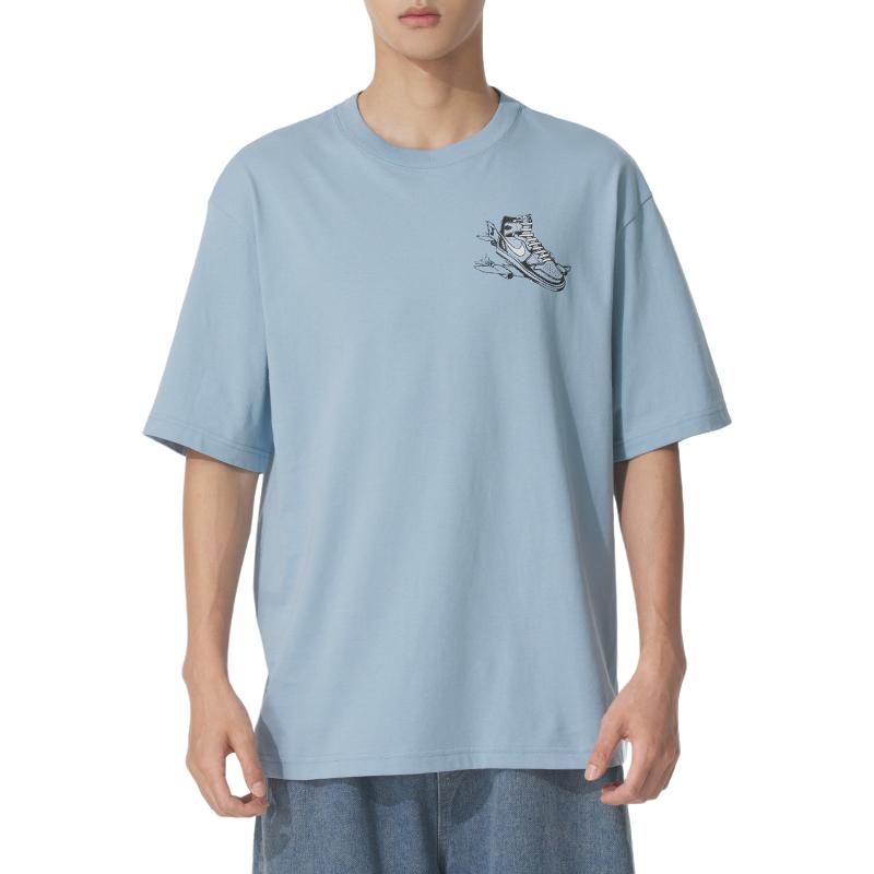 Nike T Shirts Men's HQ8973 427 Crew Neck Moderate HQ8973-427
