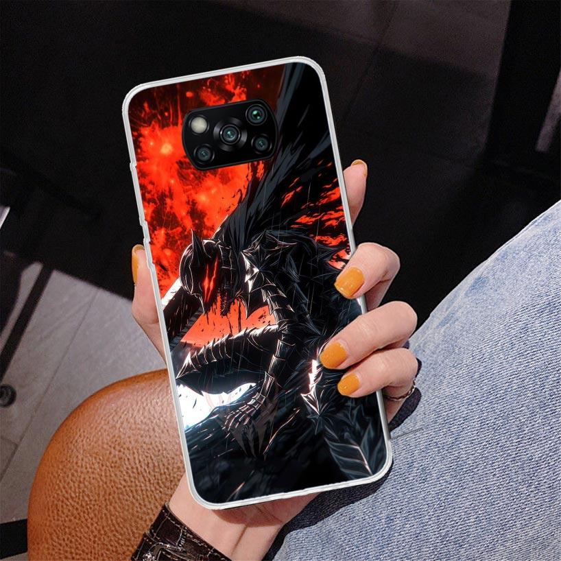 Чехол для телефона G-Guts B-Berserks Anime для Xiaomi Poco X5 X6 X7 Pro X4 Gt F7 Ultra M8 M7 Redmi 15C 15 13C 13 12C 12 Уникальный чехол Coq