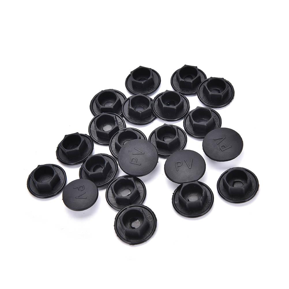 New 20PCS Black Hex Socket Allen Bolt Screw Nut Hexagon Head Cover Cap Protector Fasteners Screws Covers Caps M5-24