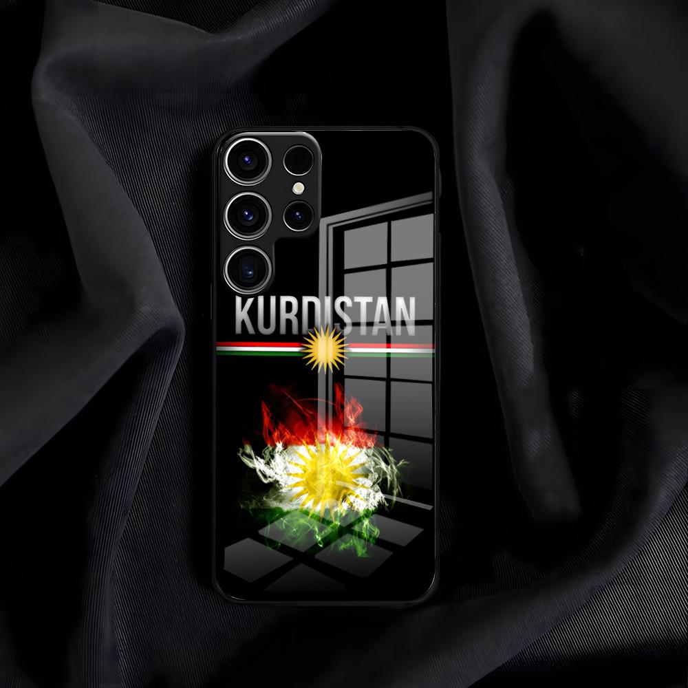Чехол для телефона Флаг Курдистана Для Samsung S26 S25 Plus S20 S20 Plus S22 Ultra S23 FE S21 Plus S21 Ultra Стеклянная крышка