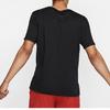 Nike Dri-FIT Breathe Быстросохнущая тренировочная футболка с короткими рукавами, мужские топы, черные BQ6533-010